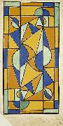 Theo van Doesburg Color design for Dance II. oil painting on canvas